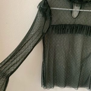 Sheer Green Blouse